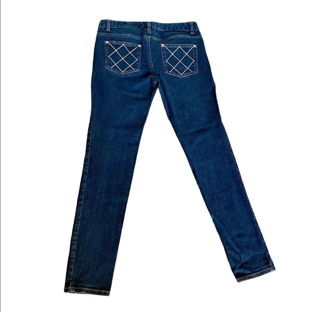 Michael Kors Skinny Mid Rise Medium Wash Jeans 4